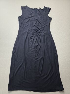 Ann Taylor Navy Blue Midi Dress, Size 4P